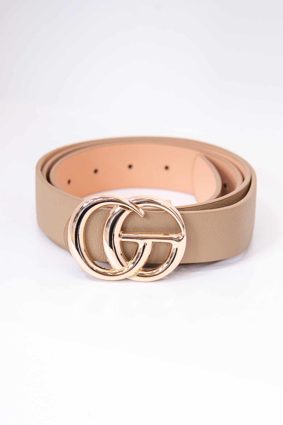 Taupe/Gold Extended Belt - BLT1246TA