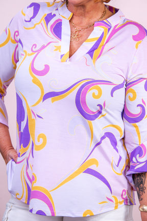 Queen Business Lavender Swirl Top - T9423LV