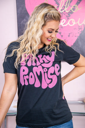 Pinky Promise Vintage Black Graphic Tee - A2808VBK