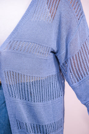 Standing Ovation Lavender Solid Knitted Cardigan - O5407LV