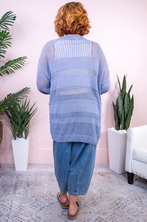 Standing Ovation Lavender Solid Knitted Cardigan - O5407LV