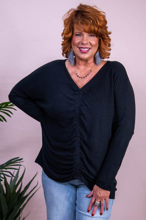 Crushing On You Black Solid Top - T10330BK