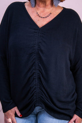 Crushing On You Black Solid Top - T10330BK