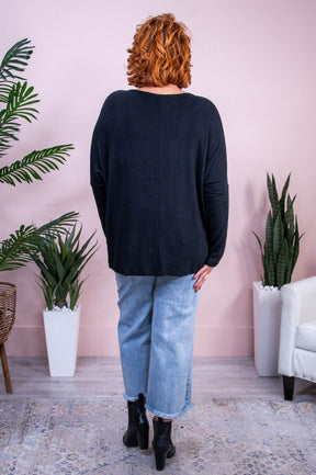Crushing On You Black Solid Top - T10330BK