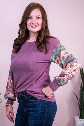 Ideal Confidence Plum/Multi Color Tie Dye Top - T10338PL