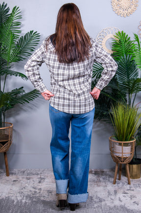 Living For The Moment Black Checkered Hooded Shacket O5807BK