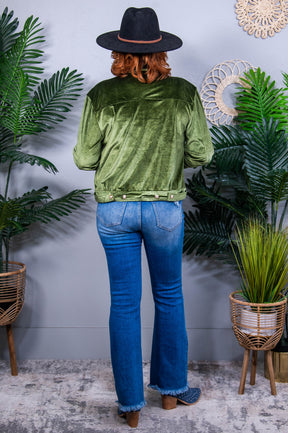 Here Is The Moment Dark Green Jacket - O5755GN