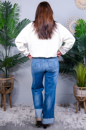 Warm Days Ahead White Sweatshirt Top - T10908WH