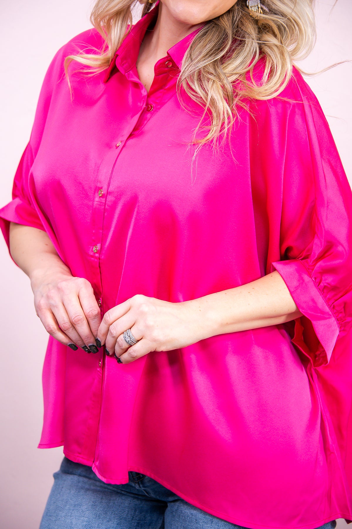 Classic Sophistication Hot Pink Solid Top - T8717HPK