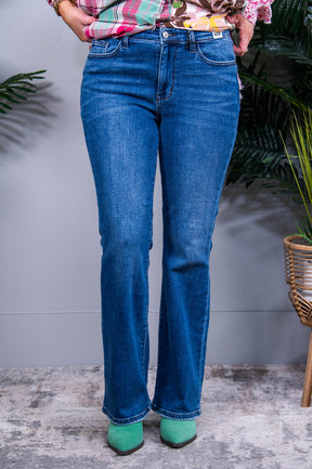 Hannah Mid Rise Thermal Bootcut Jeans - K1329DN