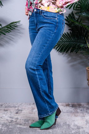 Hannah Mid Rise Thermal Bootcut Jeans - K1329DN