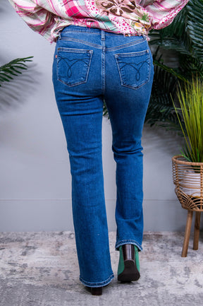 Hannah Mid Rise Thermal Bootcut Jeans - K1329DN