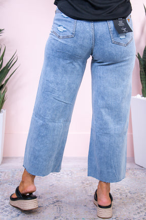 Larissa Denim/Mocha Distressed Printed Patch Jeans - K1138MO