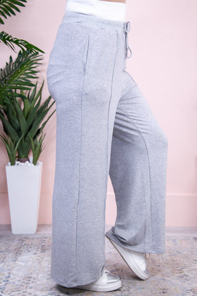 Casual Cuteness Heather Gray/Ivory Top/Pant (2-Piece Set) - T8746HGR