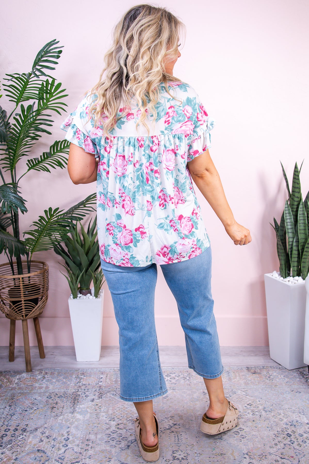 Enjoying The Day Pink/Multi Color Floral Top - T9520PK