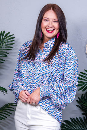 Skies Above Patterned Button Up Shirt