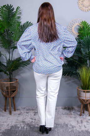 Skies Above Patterned Button Up Shirt