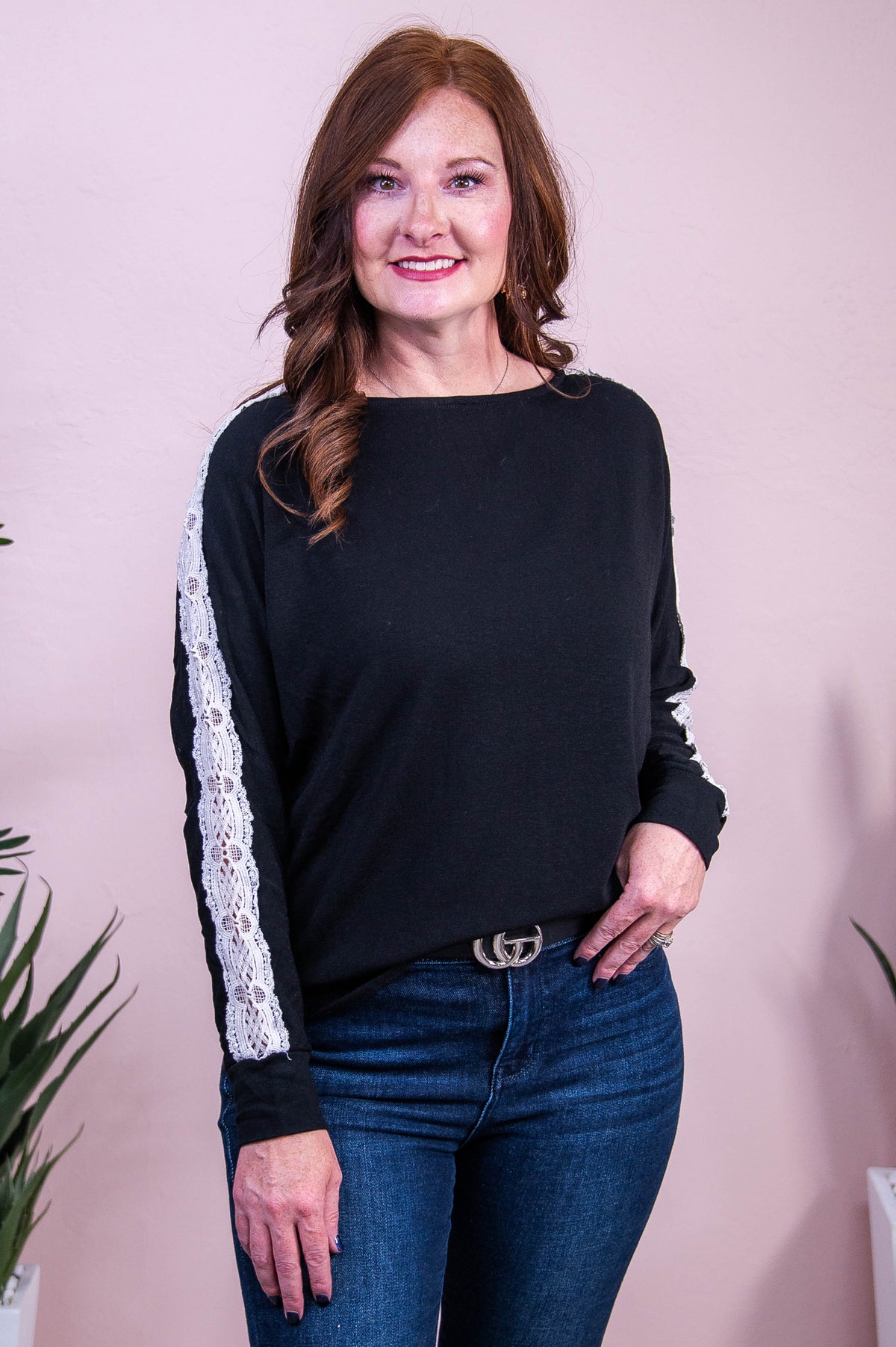 Chic Composure Black/Cream Crochet Lace Top - T10377BK