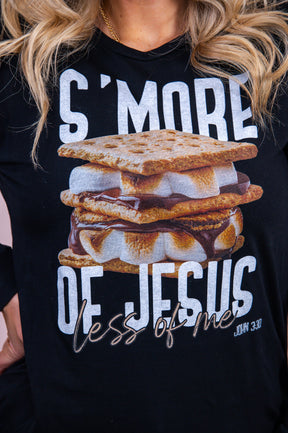 S'More Of Jesus Black Long Sleeve Graphic Tee - A2993BK