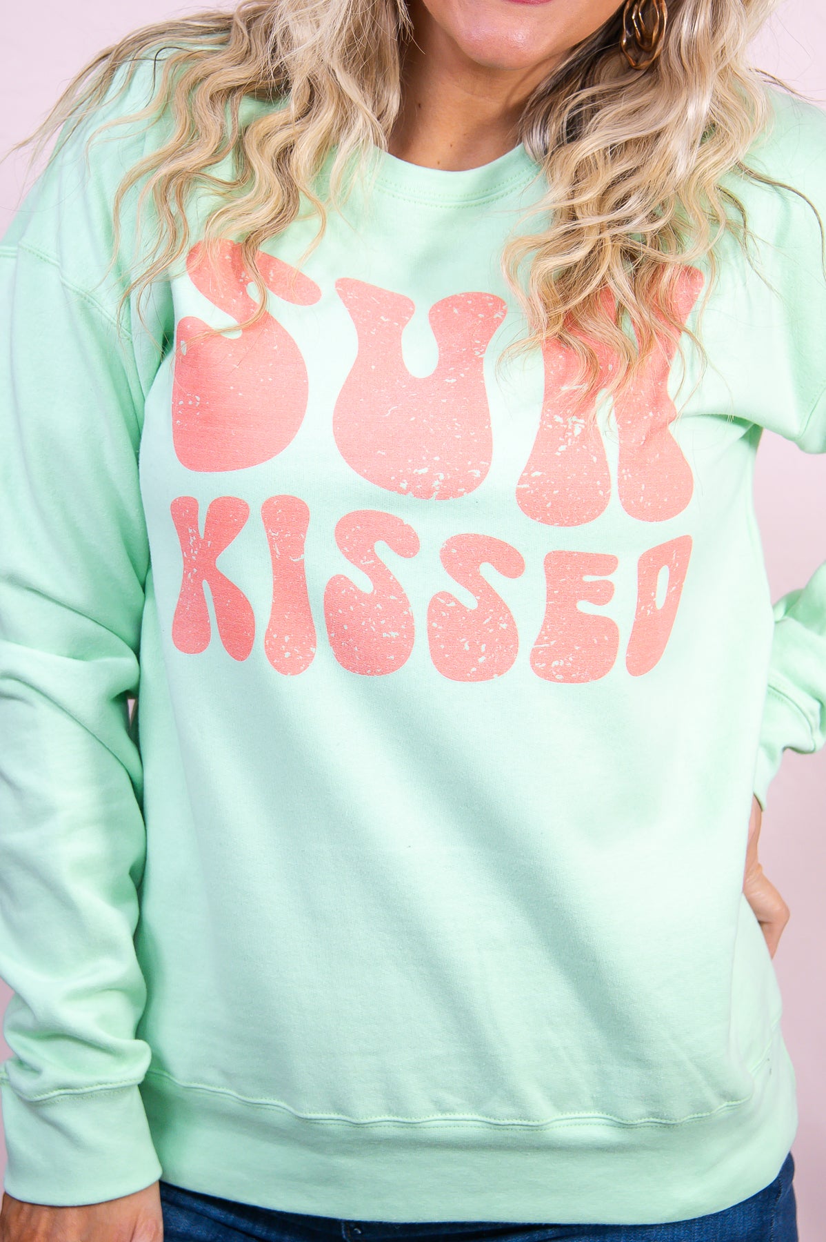Sunkissed Neo Mint Graphic Sweatshirt - A3334NMT