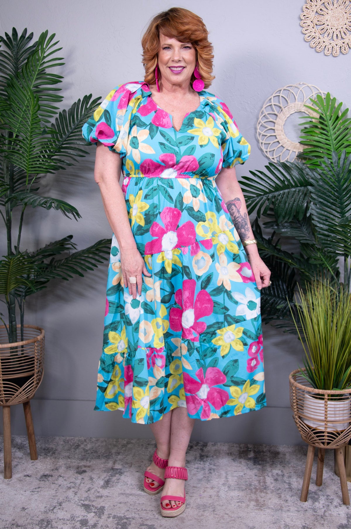 Born To Bloom Midi Dress