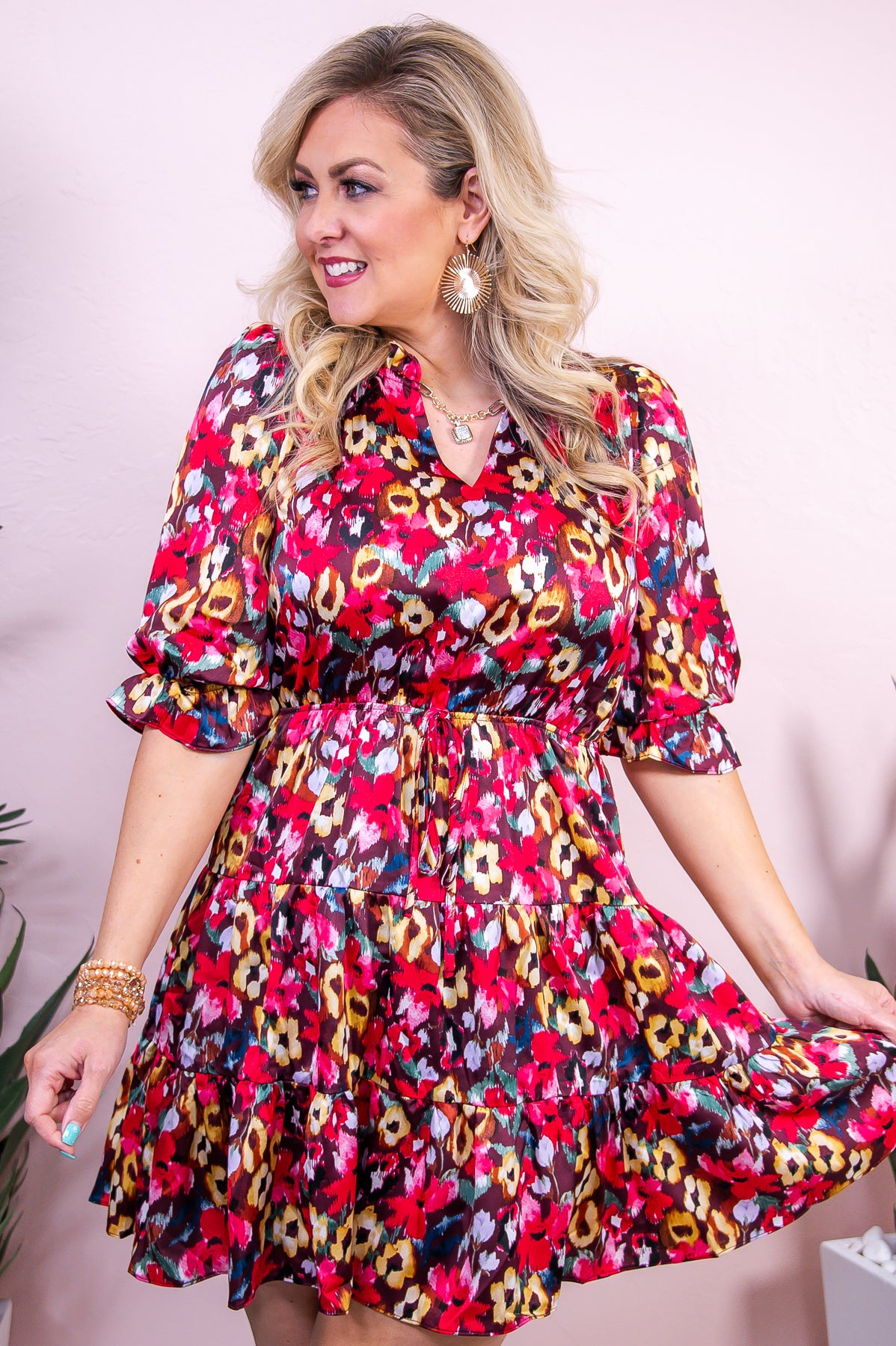 Power To Her Multi Color Floral Dress - D5298MU