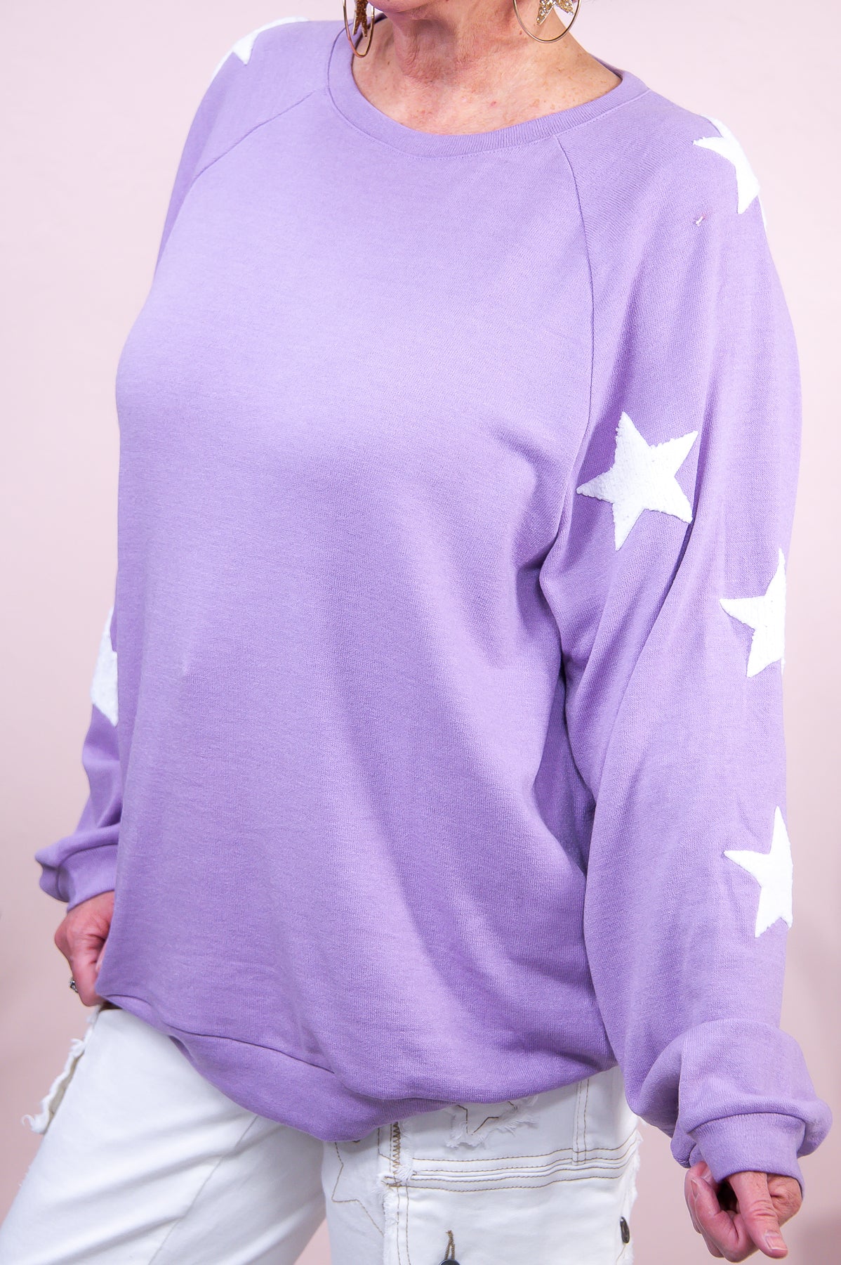 I'm Star Struck Lilac Star Printed Top - T8813LI
