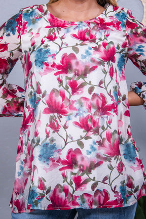 Looking For Paradise Mauve/Multi Color Floral Top - T6633MV