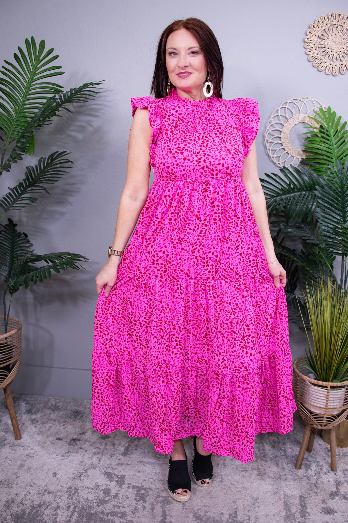 I'm Just A Girl Ruffled Trim Tiered Maxi Dress D5630RR