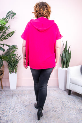 Joyful Journey Fuchsia Solid Hooded Top - T8828FU