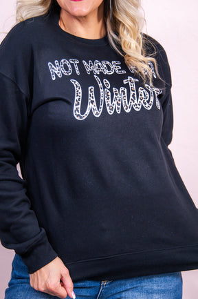 Not Made For Winter Black Graphic Sweatshirt - A3154BK