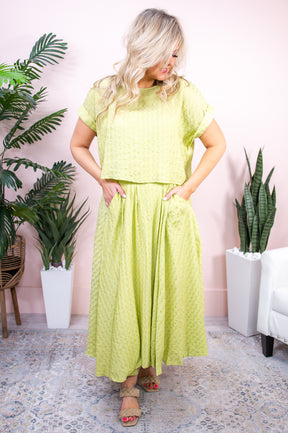 Fancy Idea Lime Green Solid Top - T8847LGN