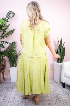 Fancy Idea Lime Green Solid Top - T8847LGN