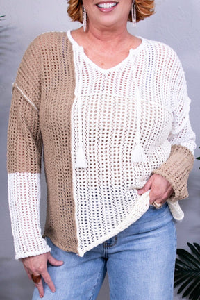 Corner of the Block Loose Knit Sweater