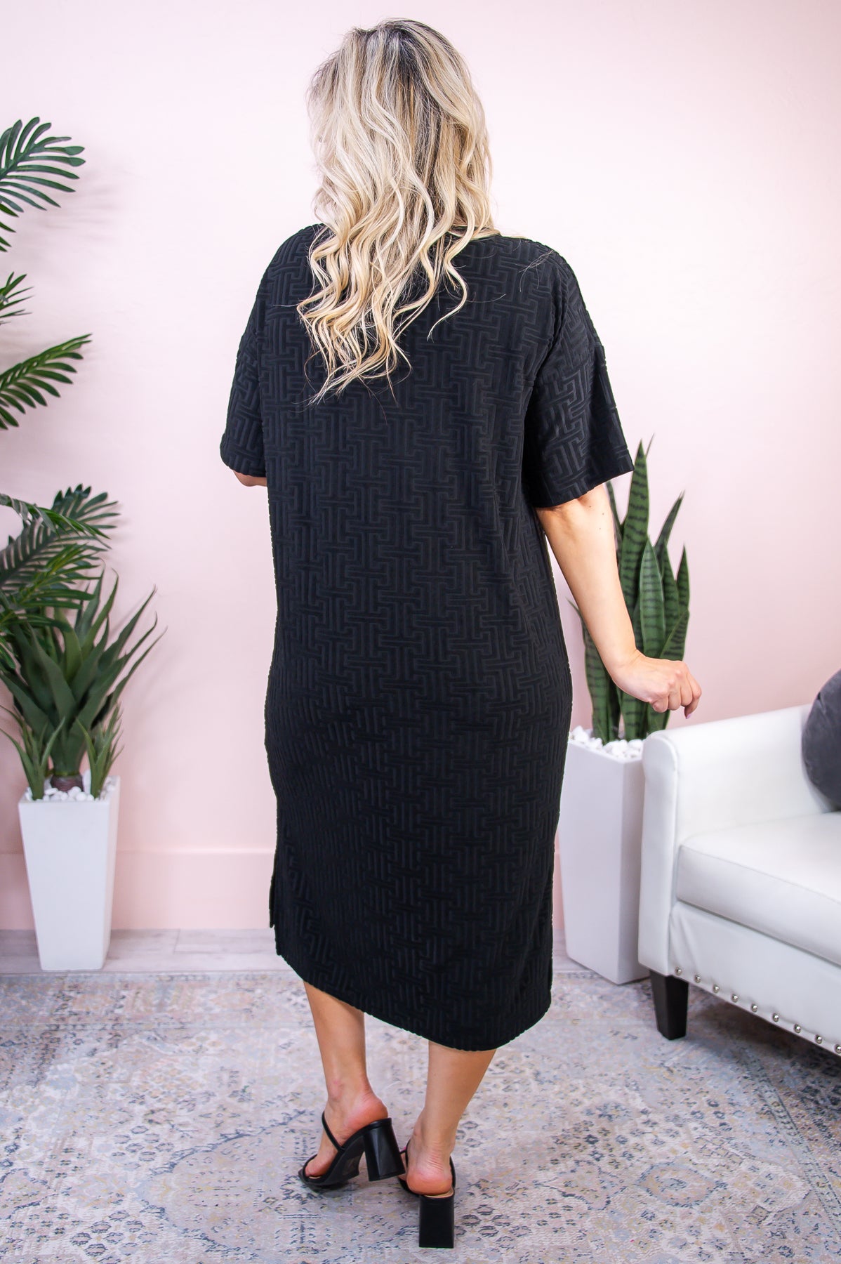 Upgrade Your Style Black Solid Dress - D5103BK