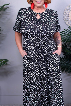 I'm Feeling Independent Half Sleeve Dress - D5620BK