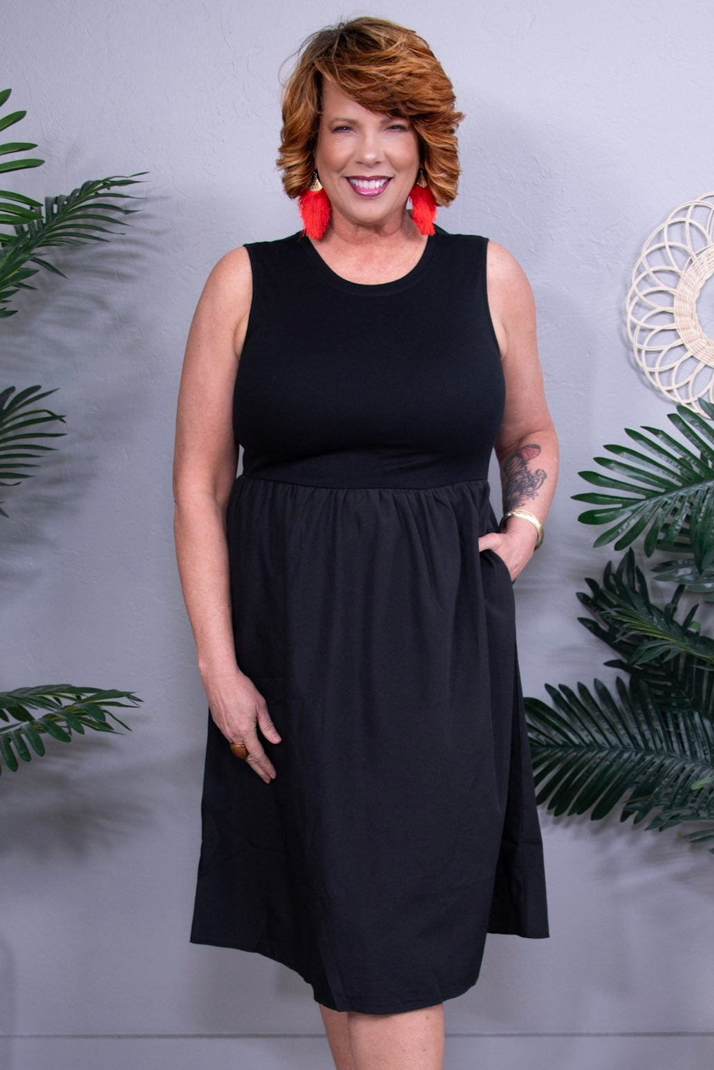 Little Black Dress with Pockets D5693BK