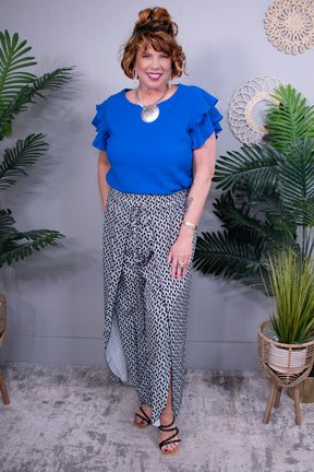 Look Your Best Bohemian Print Wide Leg Pants PNT1796BK