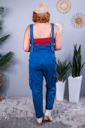 Symphony Of Fall Blue Solid Overalls - RMP834BL