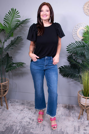 Give Your All Black Solid Top - T10973BK