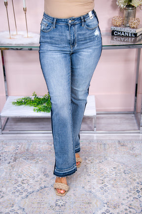 Roxanne Medium Denim/Dark Denim Jeans - K1018DN