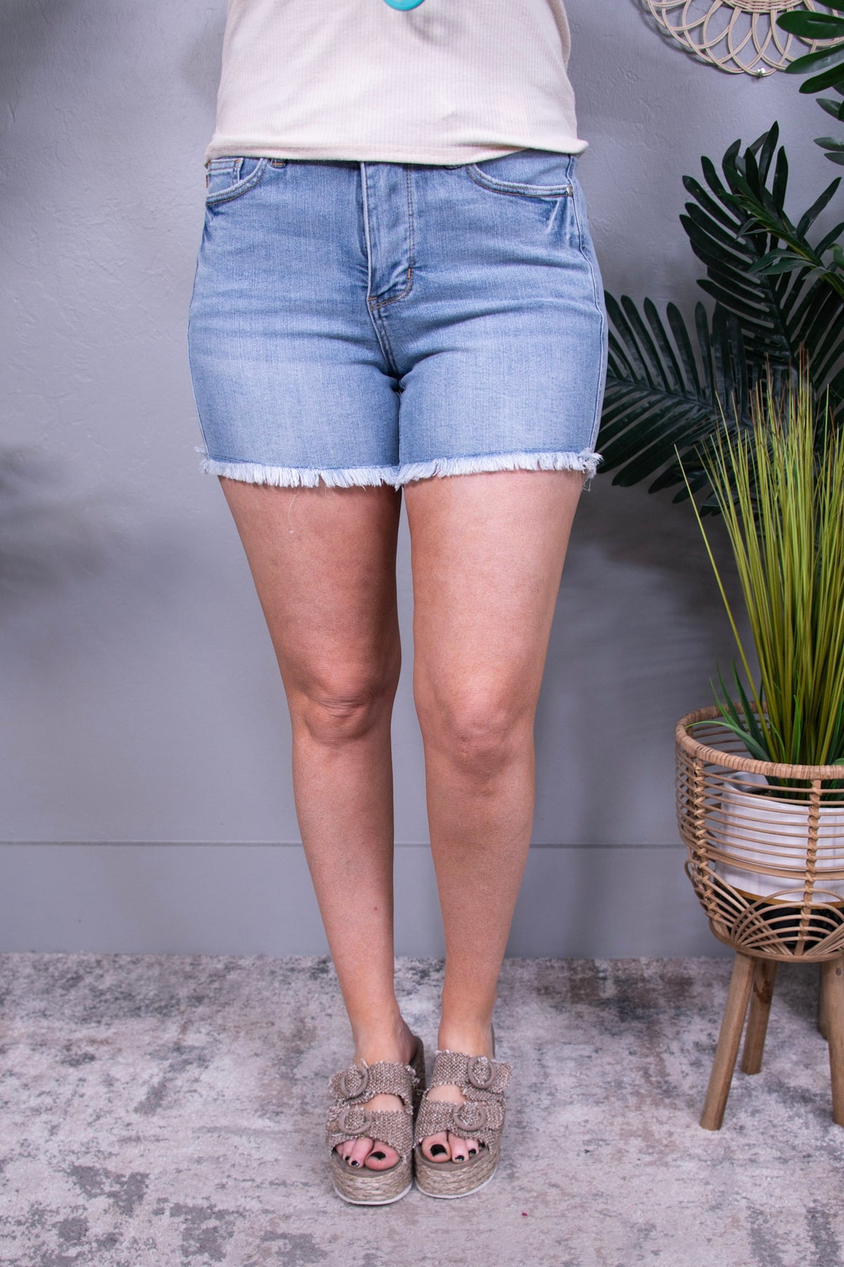 Stacy High Rise Control Top Cutoff Shorts