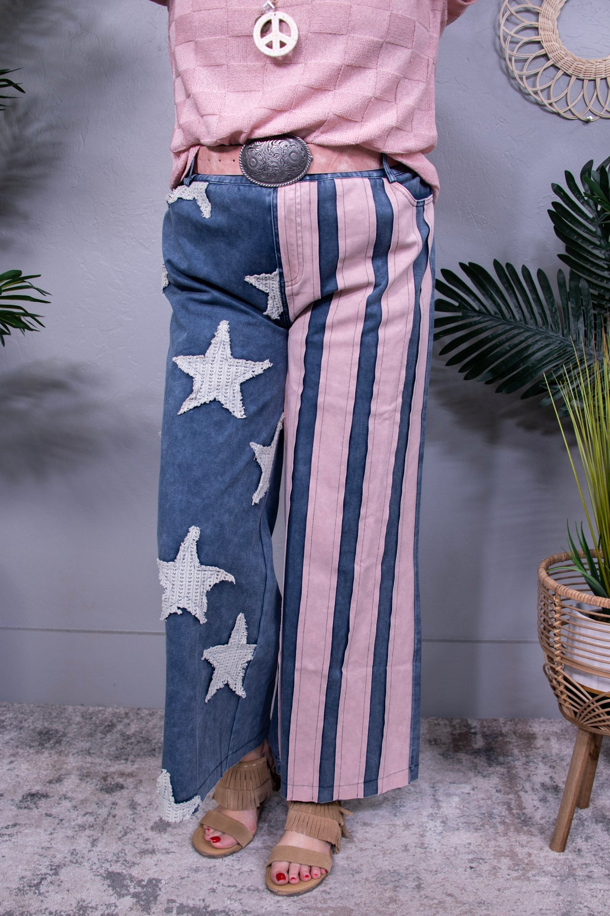 Stars & Stripes Denim Blue Pants - PNT1781BL