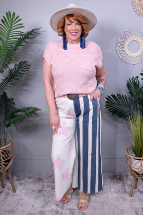 Stars & Stripes Cream Pants - PNT1780CR