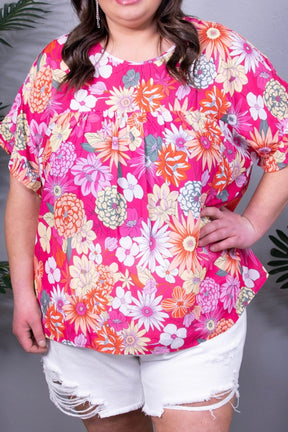 Freshly Blossomed Floral Print Ruffle Top - T11181RO
