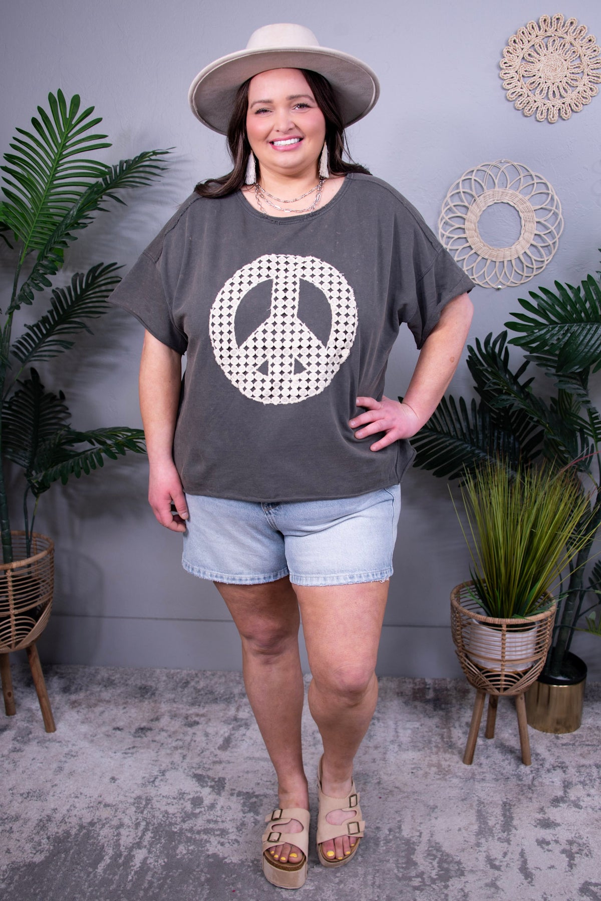 The Peace Movement Mineral Wash Top - T11278CH