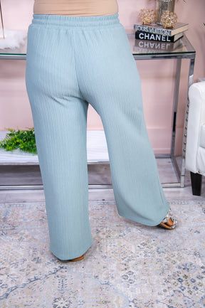 Relaxed & Refreshed Dusty Blue Solid Pants - PNT1453DBL