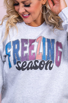 Freezing Season Ash Graphic Sweatshirt - A3028AH