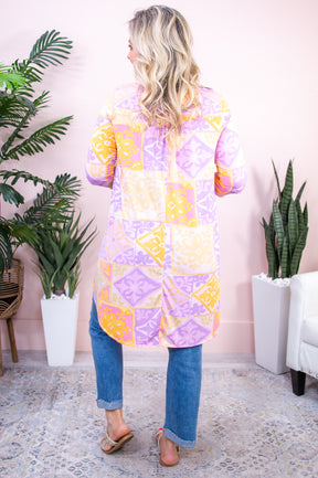 Living Legendary Lavender/Multi Color Printed Tunic - T8930LV