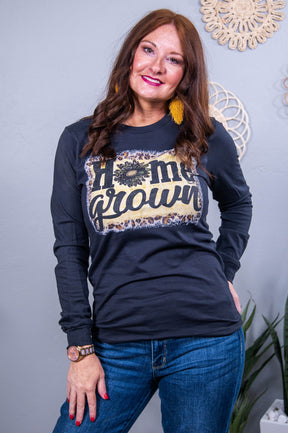 Home Grown Dark Gray Graphic Tee - A3655DGR